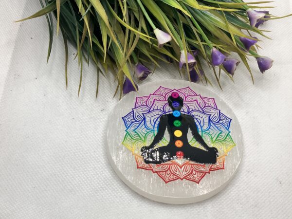 Selenite Charging Plate to cleanse crystals and clear stagnant energy – included in the Sarva Sampada Kit