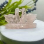 Rose Quartz Duck Pair