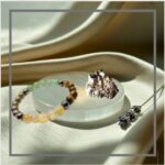 Sarva Sampada – Abundance Crystal Kit featuring Pyrite Cluster, Money Magnet Bracelet & Selenite Plate for financial growth