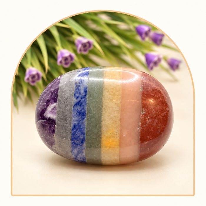 Polished Chakra Stone in Botanical Arch