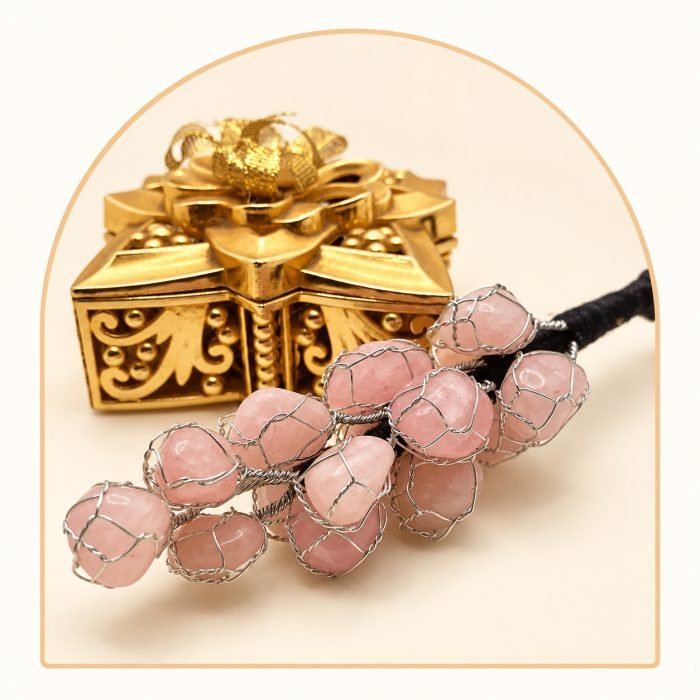 Rose Quartz Wire-Wrapped Cluster